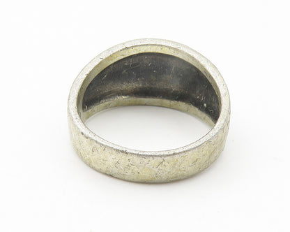 925 Sterling Silver  Vintage Dark Tone Baroque Swirl Band Ring Sz 6  RG10820