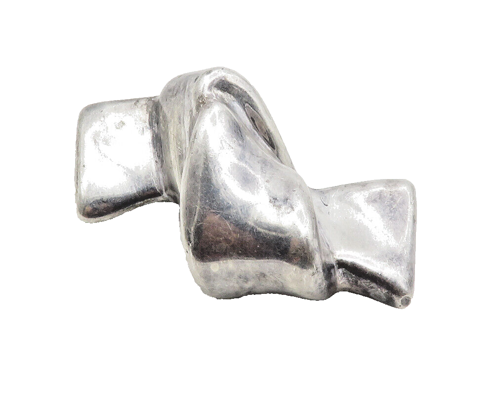 FREDERIC JEAN DUCLOS 925 Silver  Vintage Hollow Tied Knot Brooch Pin  BP4937
