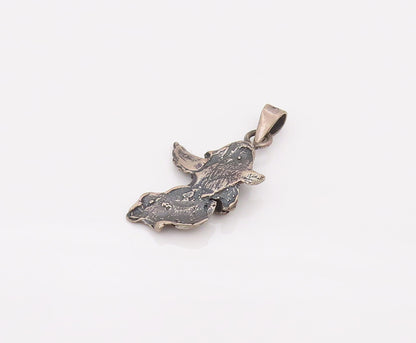 925 Sterling Silver  Vintage Mini Angle of Music Charm Pendant  PT22137