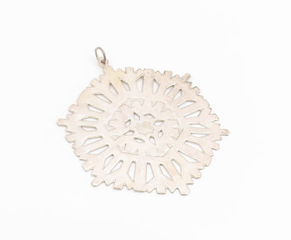 925 Sterling Silver Vintage Pendant 1972 MMA Large Snowflake Cutout  PT25680