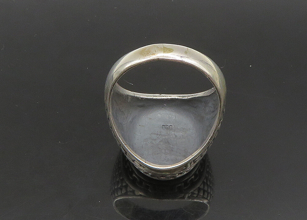 925 Sterling Silver  Vintage Large Religious Cross Band Ring Sz 12.5  RG23534