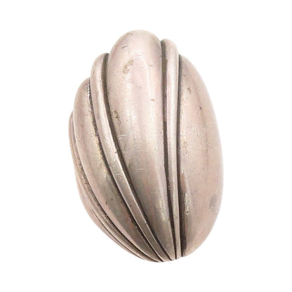 925 Sterling Silver Vintage Ring Antique Etched Dome Shell  Sz 6.5  RG33427