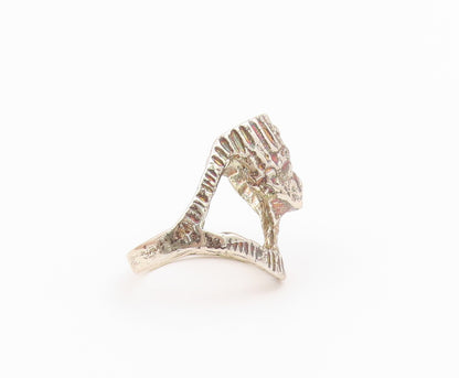 925 Sterling Silver Vintage Ring Etched Majesty Pharaoh Head Band  Sz 6  RG36531