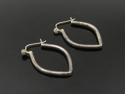 925 Sterling Silver  Vintage Minimalist Pointed Hoop Earrings EG11540