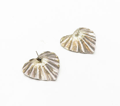 DONNA DALE 925 Silver  Vintage Dark Tone Love Heart Drop Earrings  EG8181