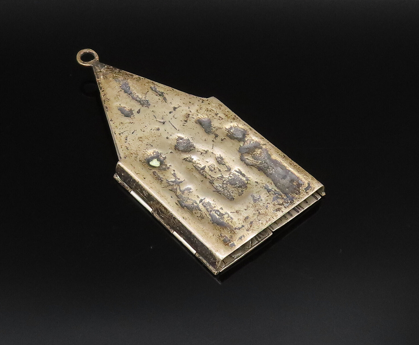 925 Silver Vintage Antique Large Religious Church Pendant (OPENS)  PT21750