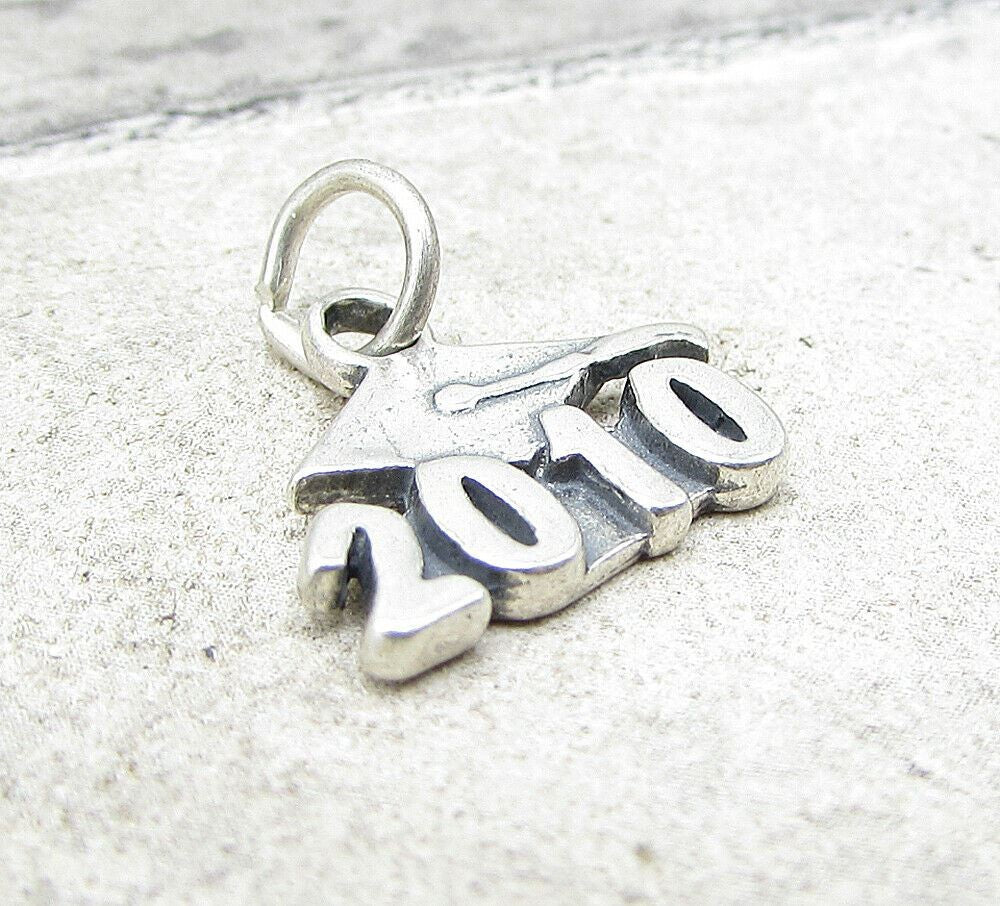 925 Sterling Silver 2010 Graduation Charm Pendant  PT1044