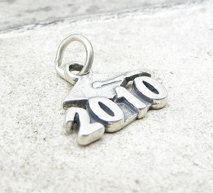925 Sterling Silver 2010 Graduation Charm Pendant  PT1044