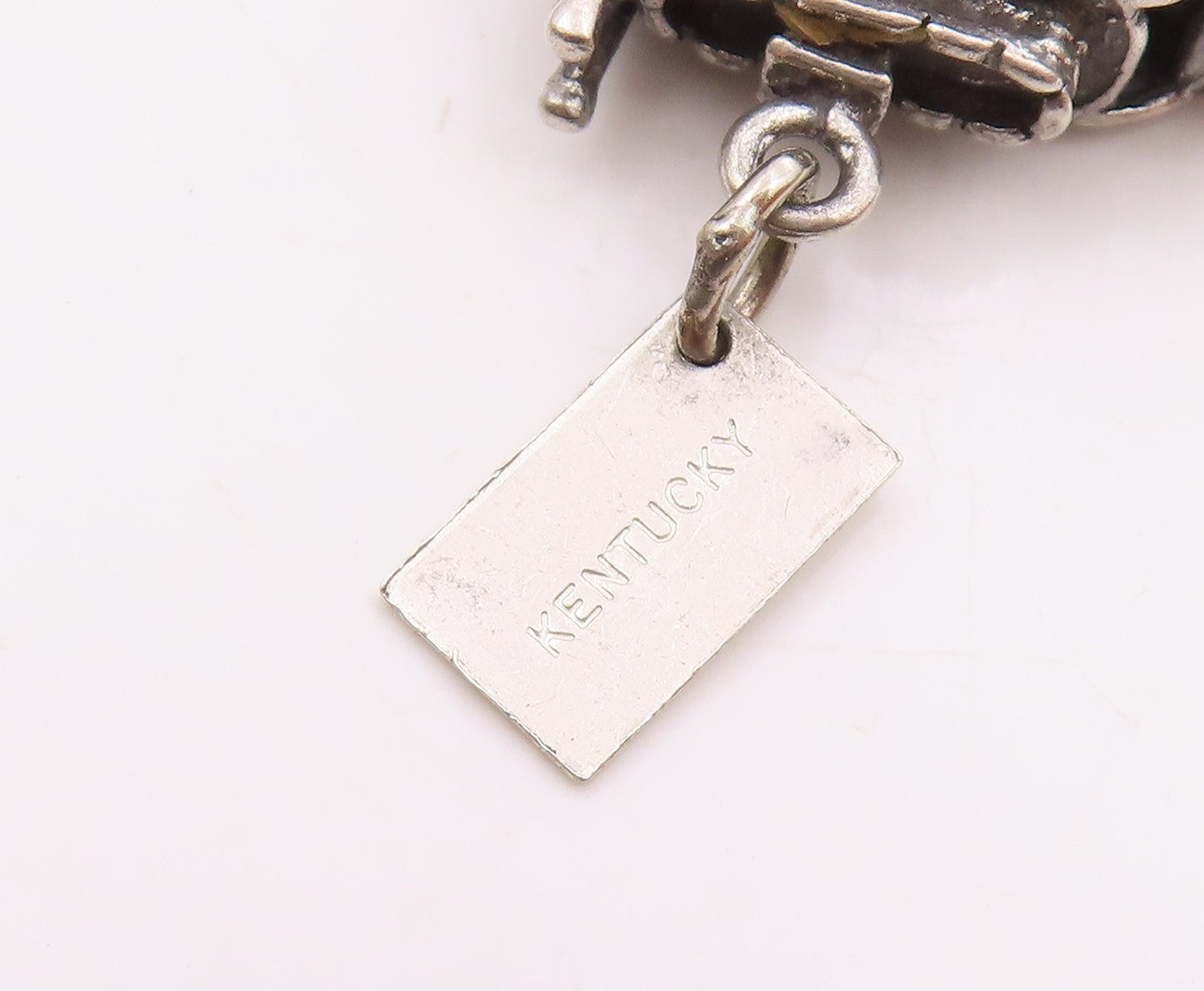 925 Sterling Silver  Vintage Sculpted Steamboat Charm Pendant  PT20413