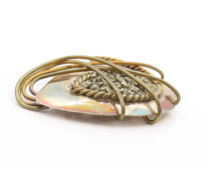 925 Sterling Silver Vintage Brooch Modernist Nested Geometric Design  BP11898