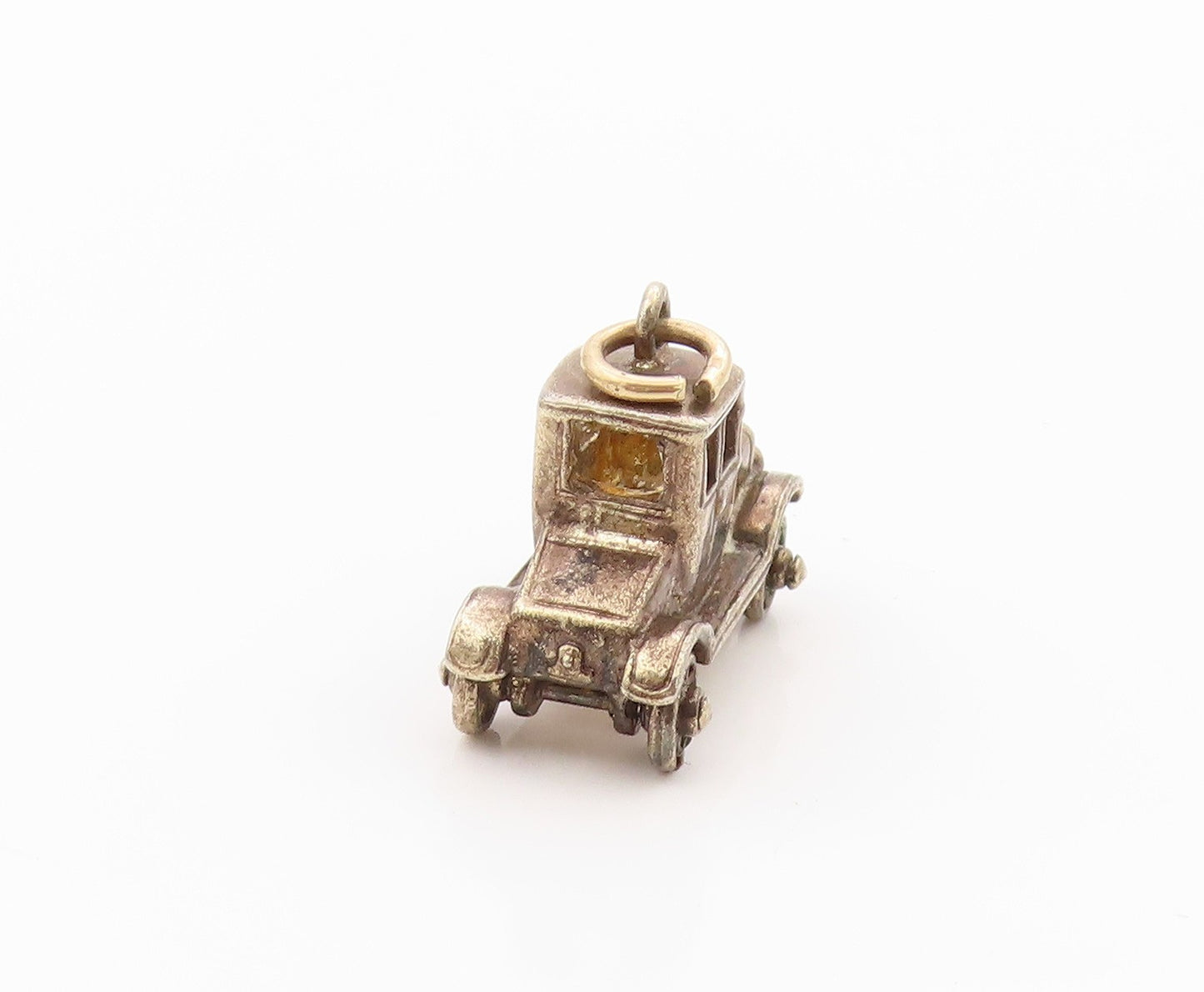 925 Sterling Silver Vintage Pendant Historic Ford Model T Design MOVES  PT24808