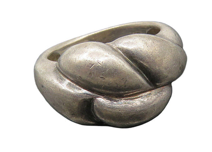 925 Sterling Silver  Vintage Dark Tone Bubble Dome Band Ring Sz 7  RG11531