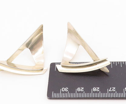 925 Sterling Silver Vintage Earrings Modernist Abstract Geometric Studs  EG14004