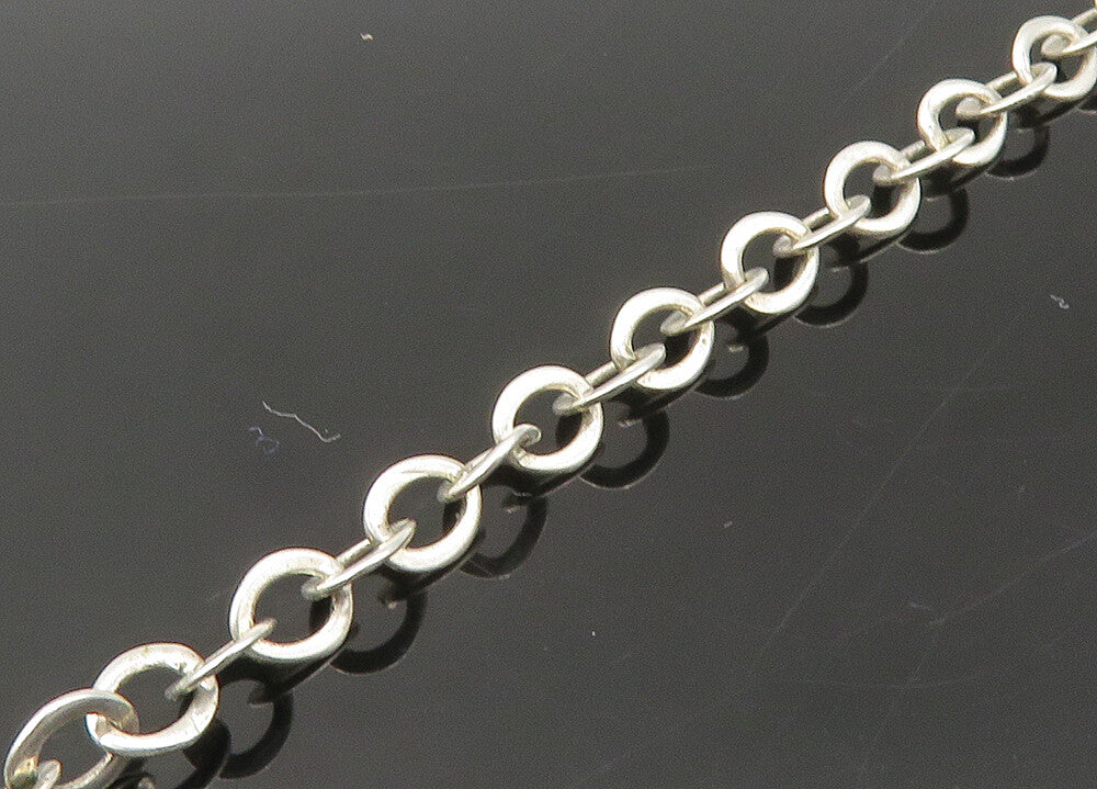 LOIS HILL 925 Silver  Vintage Shiny Two Tone Swirl Chain Necklace  NE3578