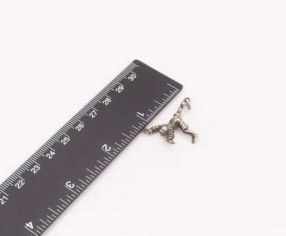 925 Sterling Silver  Vintage Soccer Guy On Handstand Charm Pendant  PT22153
