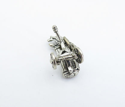 925 Sterling Silver  Vintage Petite Bag Of Golf Clubs Sports Pendant  PT4935