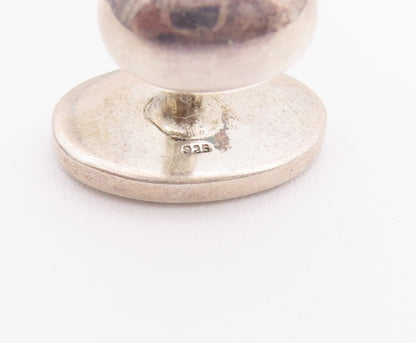 925 Sterling Silver Vintage Cuff Links Minimalist Oval Etched Star & 'P'  TR3709