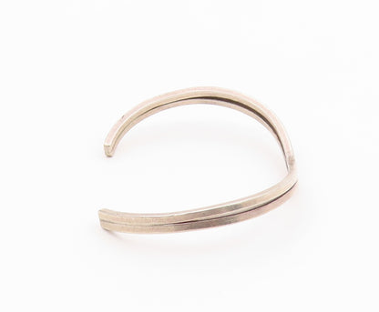 LAZZARI 925 Sterling Silver  Vintage Shiny Pointed Cuff Bracelet  BT9054