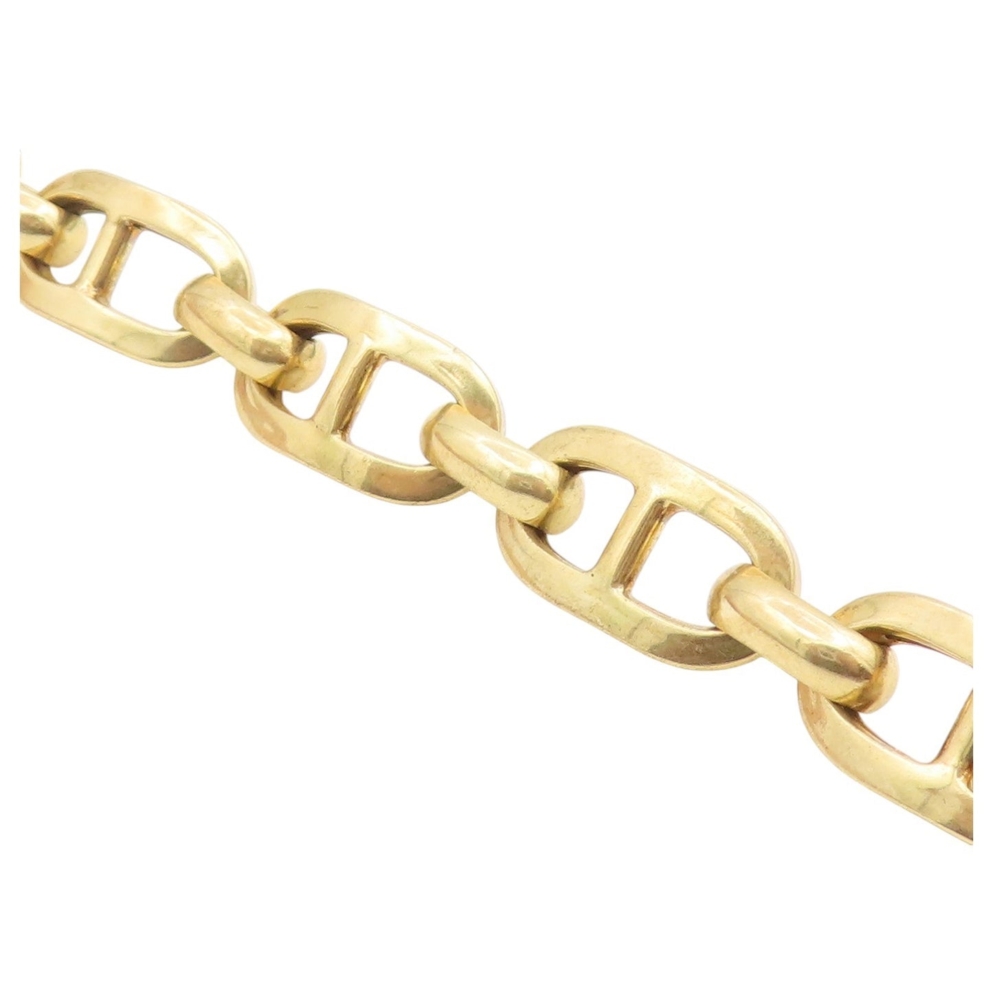 925 Sterling Silver Vintage Bracelet Gold Plated Mariner Anchor Link  BT12196