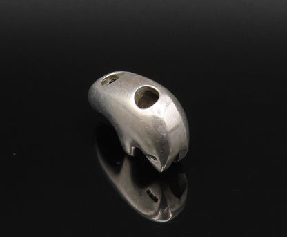 925 Sterling Silver  Vintage Minimalist Polished Bear Motif Pendant  PT21482