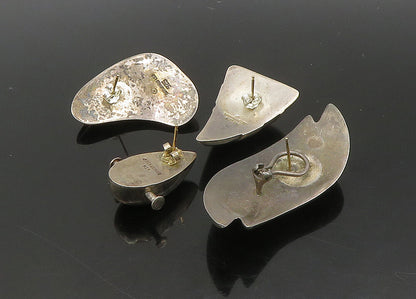 DESIGNER 925 Silver & 14K GOLD  Vintage 2 Tone Lot Single Earrings  EG11385