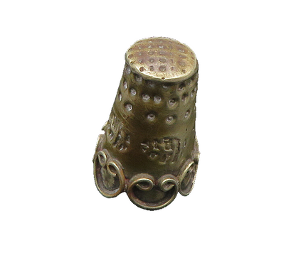 925 Sterling Silver  Vintage Pretzel Swirl Sewing Thumb Thimble  TR3000
