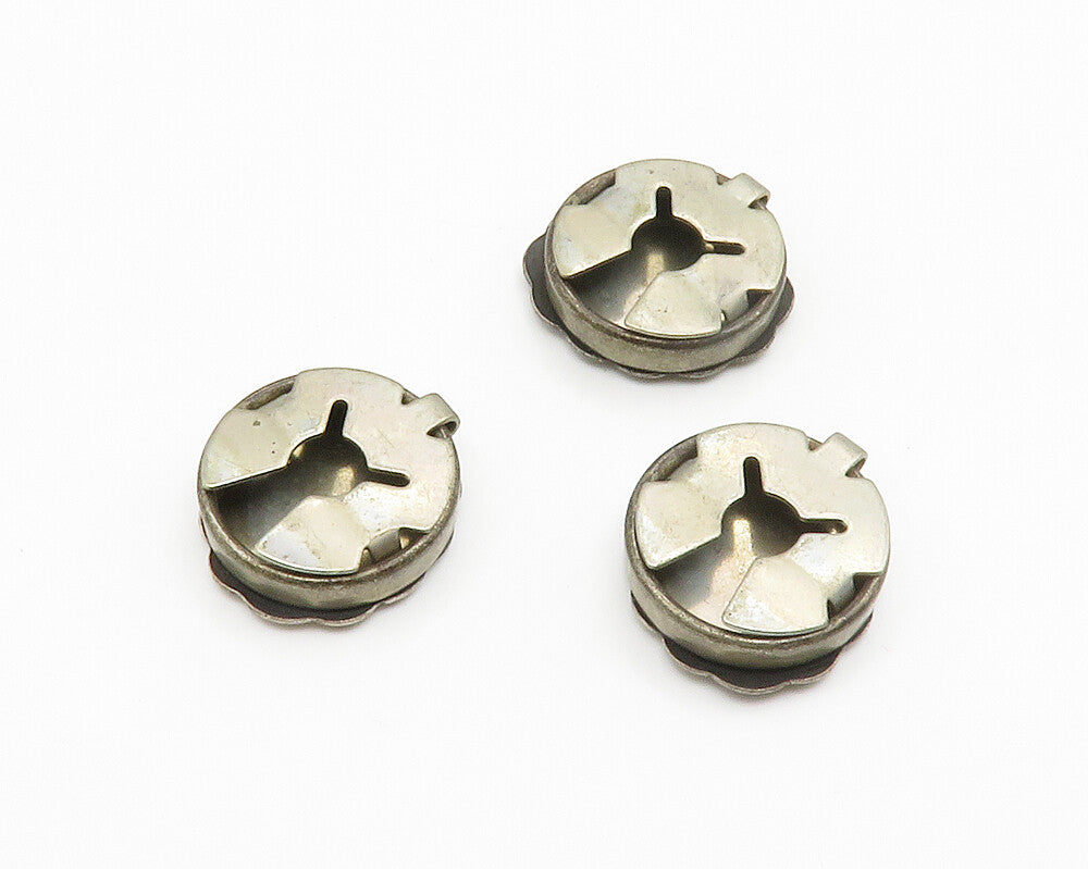 NAVAJO 925 Sterling Silver  Vintage 3 Piece Etched Button Covers Set  TR2069