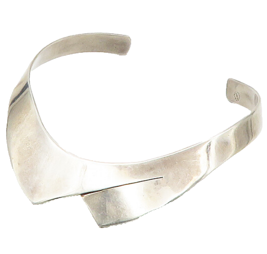 MEXICO 925 Sterling Silver  Vintage Minimalist Pointed Collar Necklace  NE2917