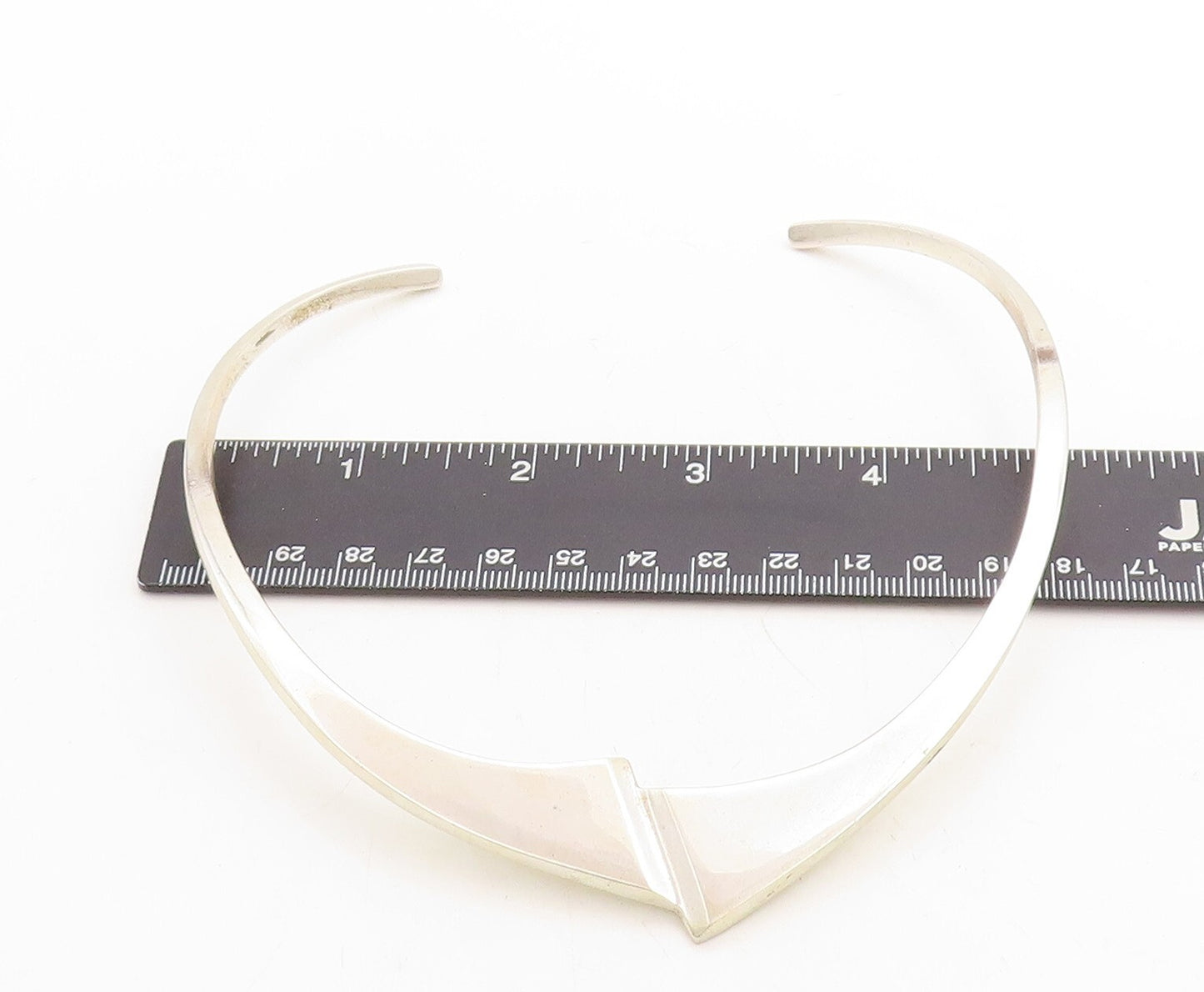 MEXICO 925 Sterling Silver  Vintage Shiny Polished Collar Necklace  NE1492