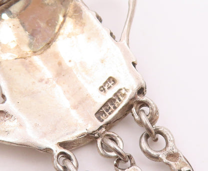 MEXICO 925 Sterling Silver  Vintage Charmed Watering Can Brooch Pin  BP3149