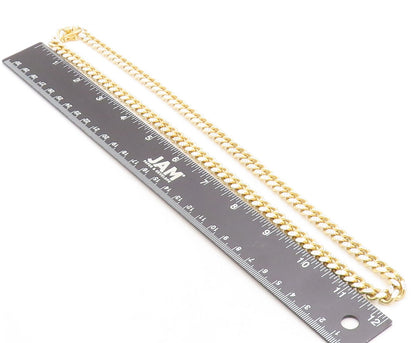 925 Sterling Silver  Diamond Cut Two Tone Curb Link Chain Necklace  NE1662