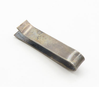 925 Sterling Silver  Vintage Dark Tone Raised Detail Tie Clip  TR2094