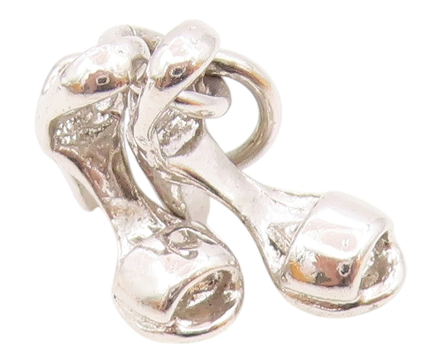 925 Sterling Silver  Vintage Two High Heels Sandals Charm Pendant  PT21266