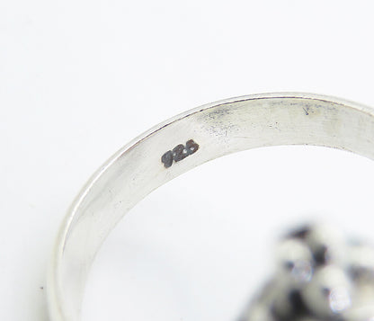 925 Sterling Silver  Freshwater Pearl Floral Cocktail Ring Sz 6.5  RG8347