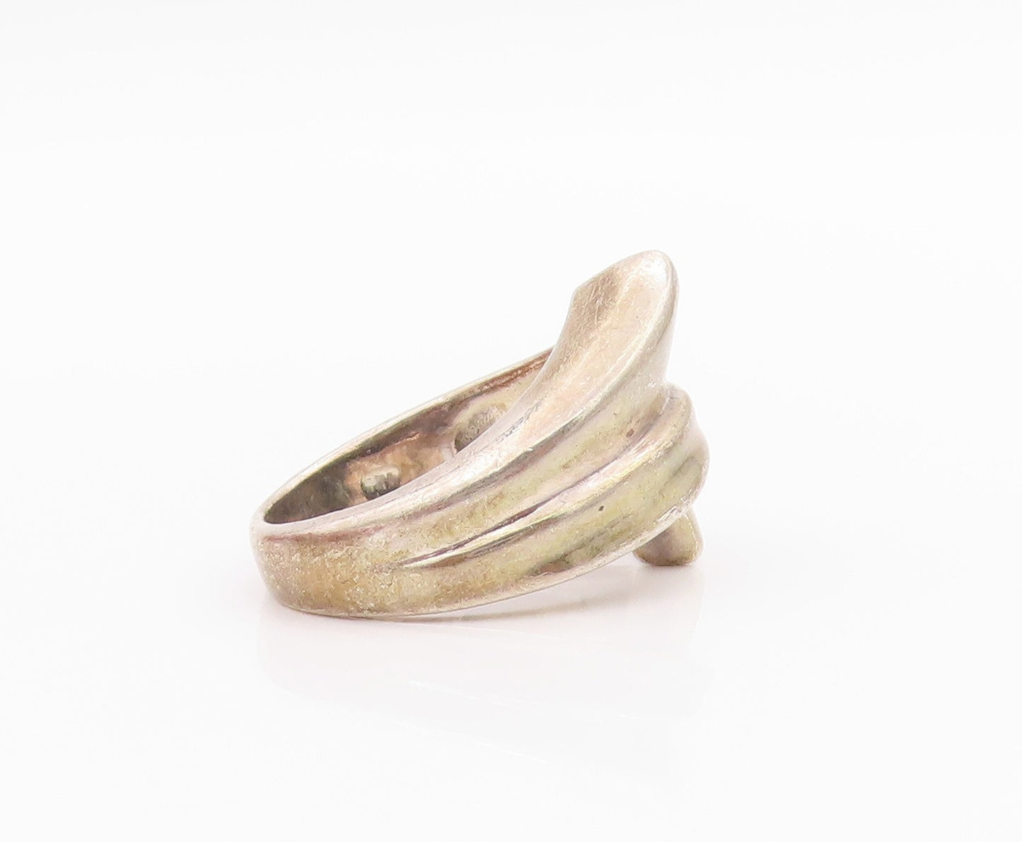 925 Sterling Silver Vintage Ring Minimalist Pointed Top Design  Sz 7  RG33203