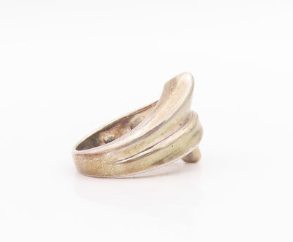 925 Sterling Silver Vintage Ring Minimalist Pointed Top Design  Sz 7  RG33203