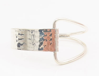 925 Sterling Silver Vintage Bracelet VERSANI Solid Designer Cutout Cuff  BT10441