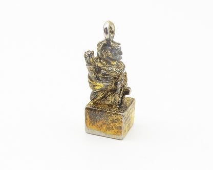 KINNEY 925 Sterling Silver  Vintage Petite Statue Drop Pendant  PT8664