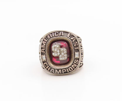 925 Sterling Silver Vintage Ring CZ 2009 Stony Brook Seawolves  Sz 8.5  RG34612