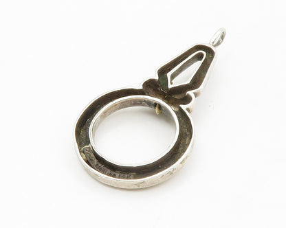 DESIGNER 925 Sterling Silver  Vintage Smooth Open Circle Pendant  PT10911