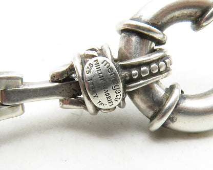 FLLI MENEGATTI 925 Silver & 18K GOLD  Vintage Floral Chain Bracelet  BT4932