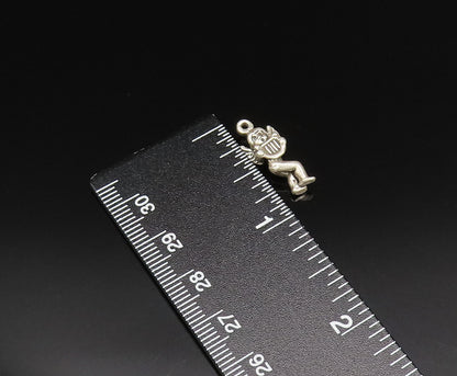 DISNEY 925 Silver  Vintage Baby Angel Playing Harp Charm Pendant  PT21519