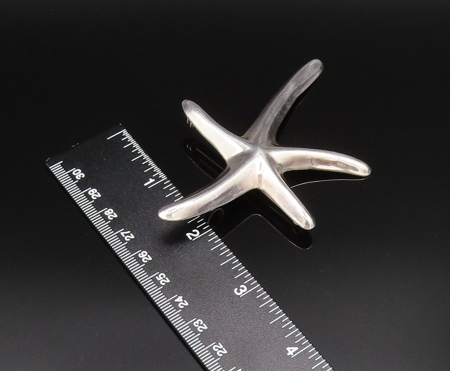 MEXICO 925 Sterling Silver  Vintage Minimalist Starfish Brooch Pin  BP9994
