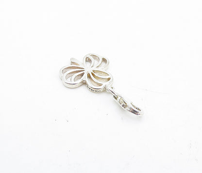 SOLVAR 925 Sterling Silver  Vintage Petite Shiny 3Leaf Clover Pendant  PT3185