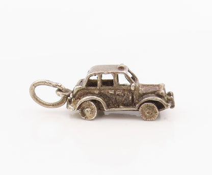 925 Sterling Silver Vintage Pendant Miniature Classic Car Charm Moves  PT26156