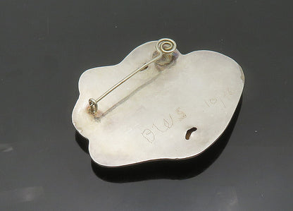BWS 925 Sterling Silver  Vintage Modernist Twist Pattern Brooch Pin  BP8091