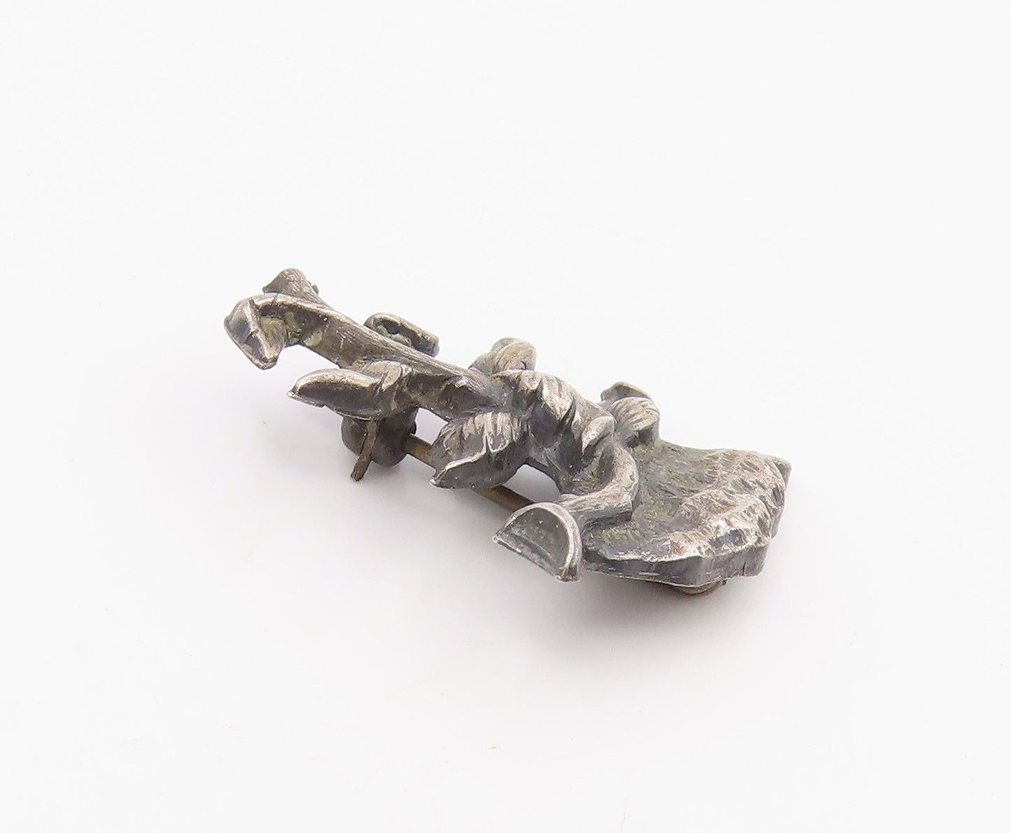 925 Sterling Silver Vintage Brooch Pin Botanical Floral Leaf Sculpture  BP12245