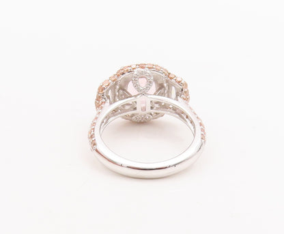925 Sterling Silver Vintage Ring Rectangle Shape Three Tone CZ  Sz 7  RG29590