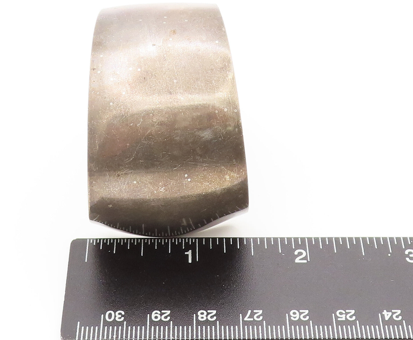 YALE NAVAJO 925 Silver  Vintage Minimalist Broad Band Cuff Bracelet  BT9952
