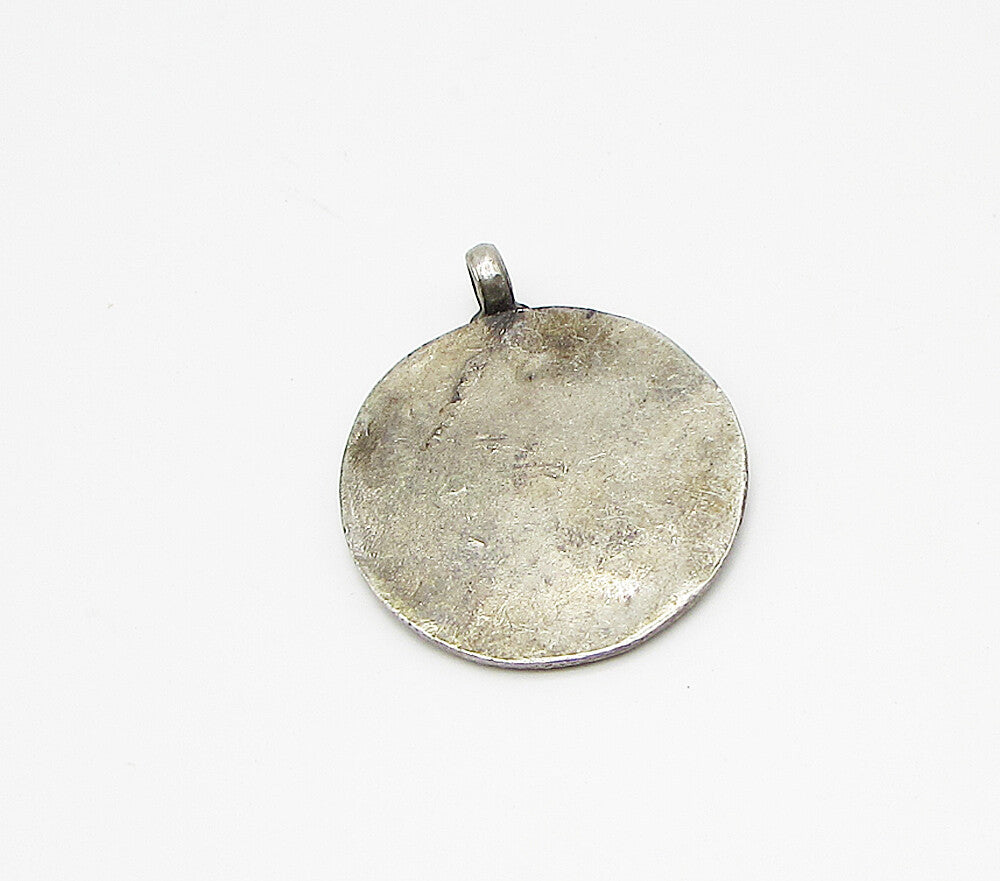 925 Sterling Silver  Vintage Retro Floral Art Deco Drop Pendant  PT2223